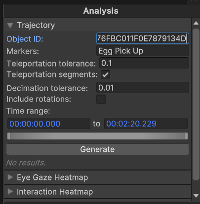 trajectory module within PLUME-Viewer